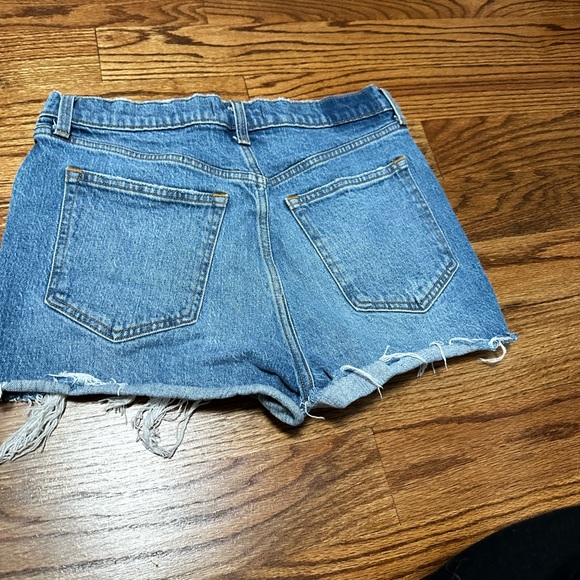 Abercrombie & Fitch Blue Distressed Jean Shorts - Picture 3 of 3